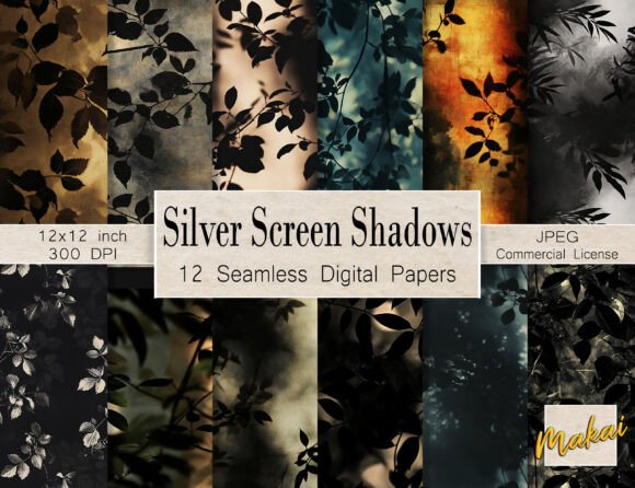12 Cinematic Shadows Seamless Patterns