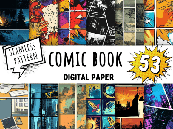53 Comic Book Seamless Patterns Digital: Integrating High-Resolution Assets into Commercial and Creative Workflows