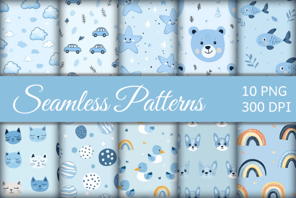 Baby Boy Patterns PNG: Integrating Seamless Designs into Commercial and Personal Workflows