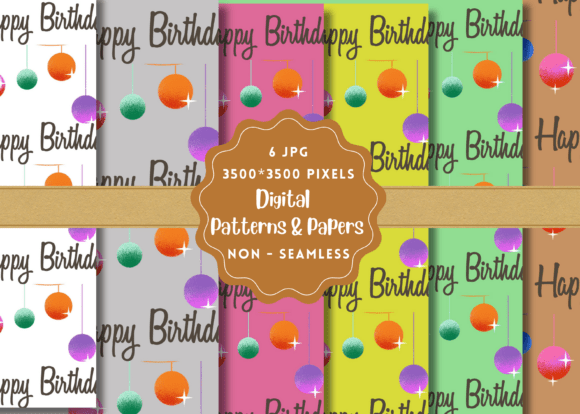 Birthday Digital Paper Patterns: A Creative Resource for Designers and Hobbyists