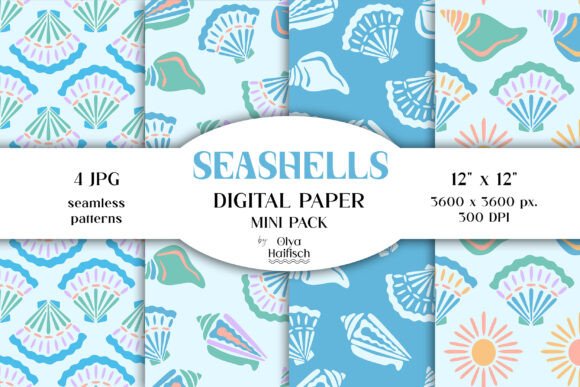 Bringing the Ocean Home: How Blue Seashells Seamless Patterns Elevate Your Summer Designs