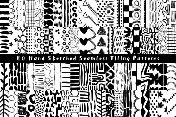Hand Sketched Doodle Seamless Patterns
