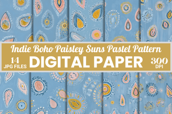 Indie Boho Paisley Suns Pastel Patterns: Elevating Digital Creativity in 2025