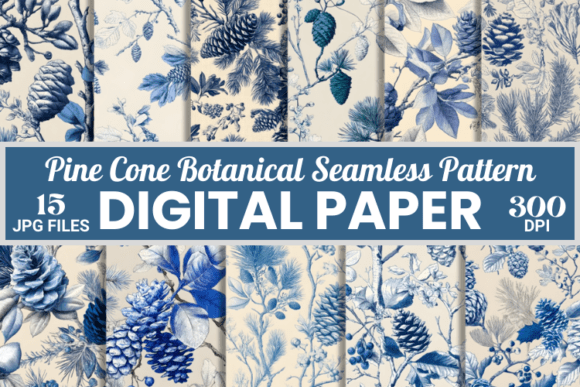 Pine Cone Botanical Seamless Patterns: A Comprehensive Guide to Digital Design Assets