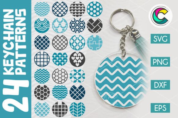 Round Keychain SVG Patterns