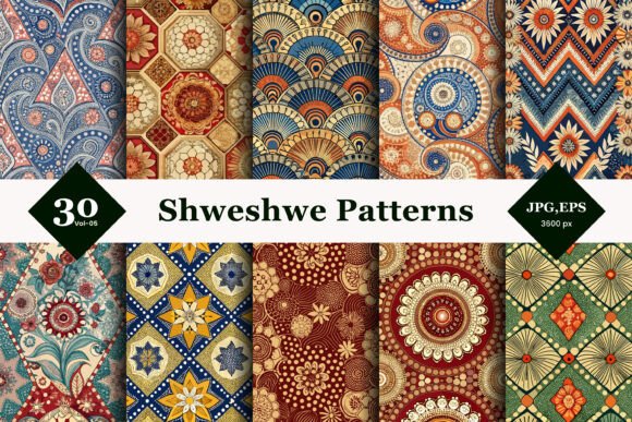 Shweshwe Seamless Patterns 05