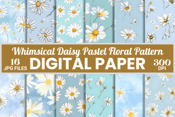 Strategic Application of Whimsical Daisy Pastel Floral Patterns in Digital Design and Branding