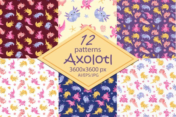The Axolotl Advantage: Elevating Digital and Print Design with Premium Paper Seamless Patterns