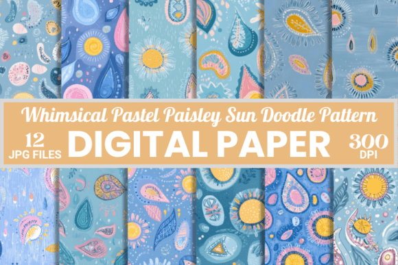 The Rise of Whimsical Pastel Paisley Doodle Patterns in Modern Digital Design and Print-on-Demand Markets