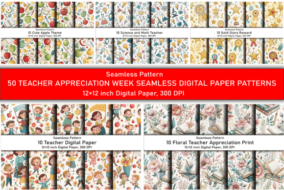 Transform Your Creative Projects with 50 Seamless Digital Paper Patterns: The Ultimate Teacher School Theme Collection