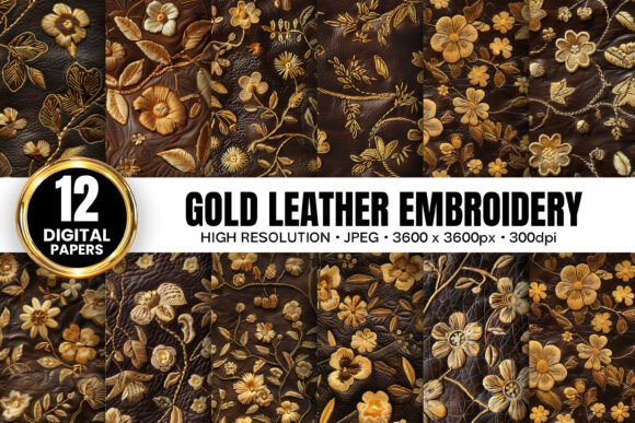 Transforming Digital Assets into Tangible Luxury: The Art of Gold Floral Leather Embroidery Patterns
