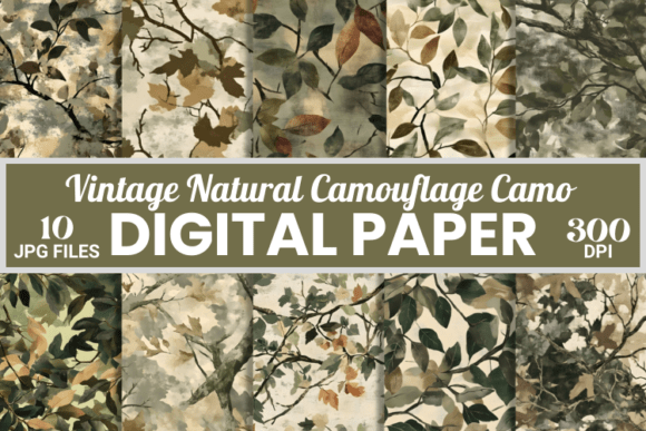 Vintage Natural Camouflage Camo Patterns: A Versatile Digital Asset for Modern Creators